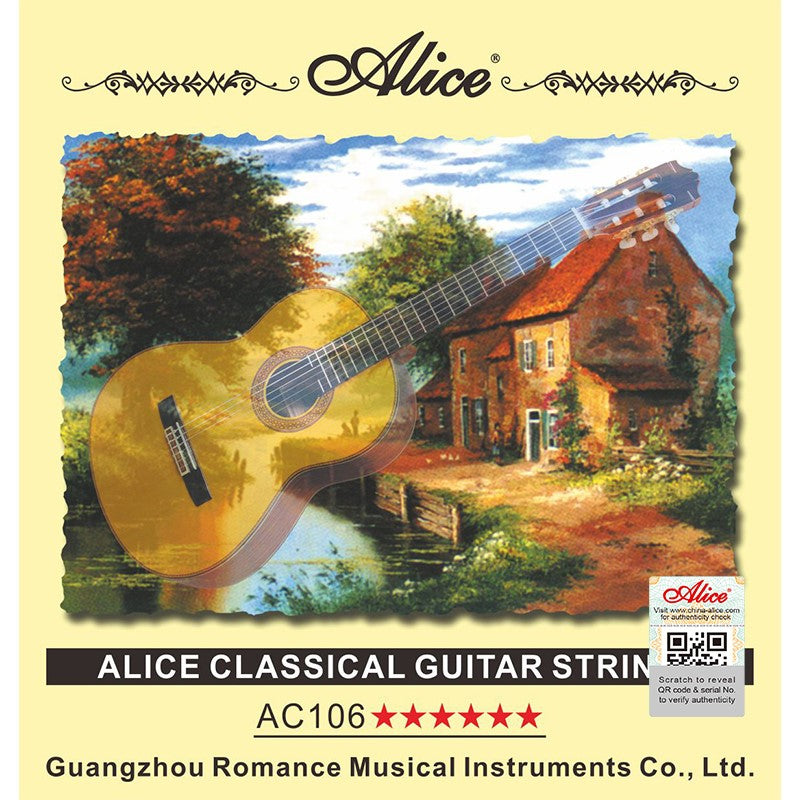 Cuerdas para guitarra clásica marca Alice, tensión alta