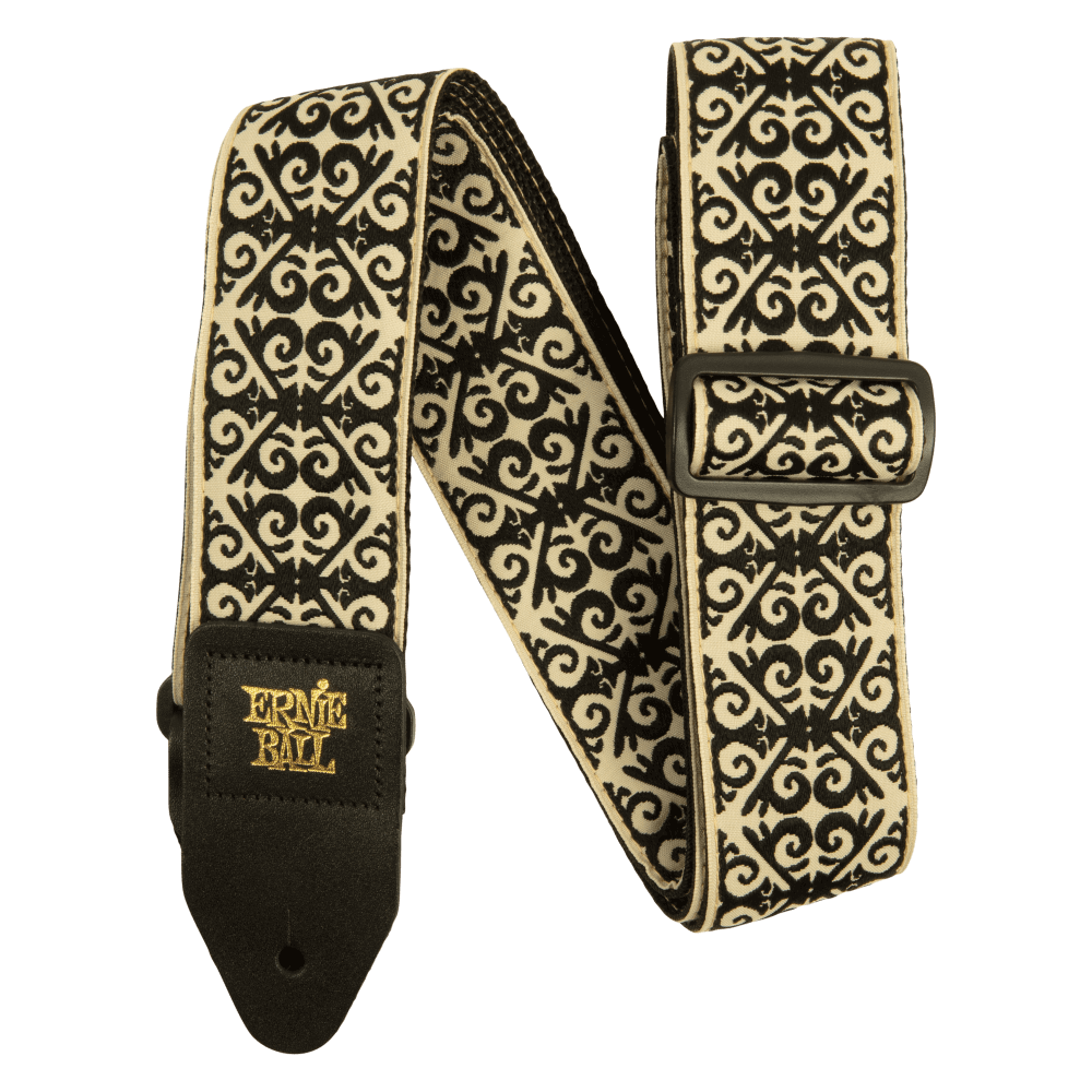 Cincho para guitarra, bajo y regionales marca Ernie Ball serie Jacquard, diseño Montebello Iron