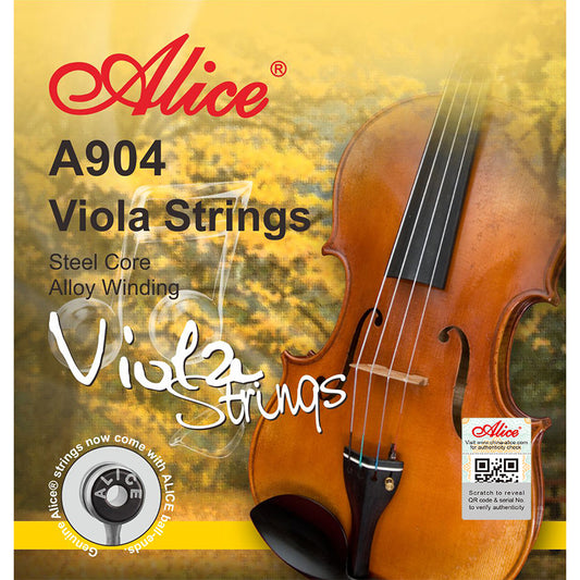 Cuerdas para viola marca Alice, cuerda de acero