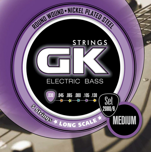Cuerdas para bajo eléctrico de 6 cuerdas marca GK, calibre 30-130