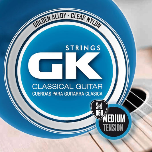 Cuerdas para guitarra clásica marca GK, tensión media