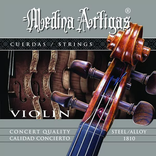 Cuerdas para violín marca Medina Artigas, cuerda de acero