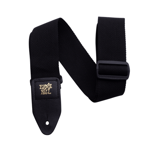 Cincho para guitarra, bajo y regionales marca Ernie Ball serie Polypro, color negro