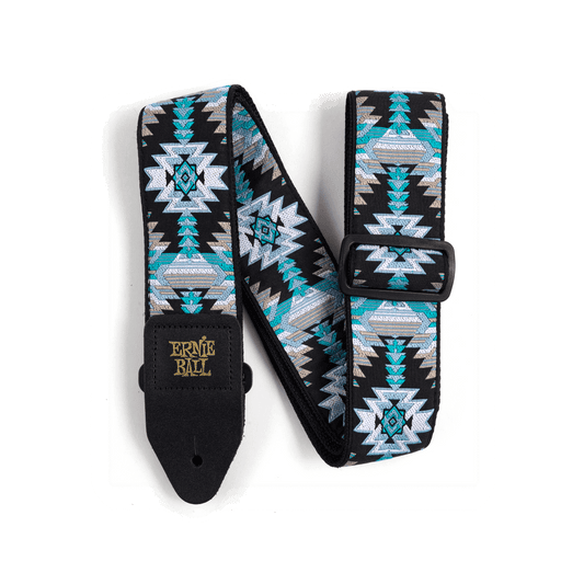Cincho para guitarra, bajo y regionales marca Ernie Ball serie Jacquard, diseño Albuquerque Blue
