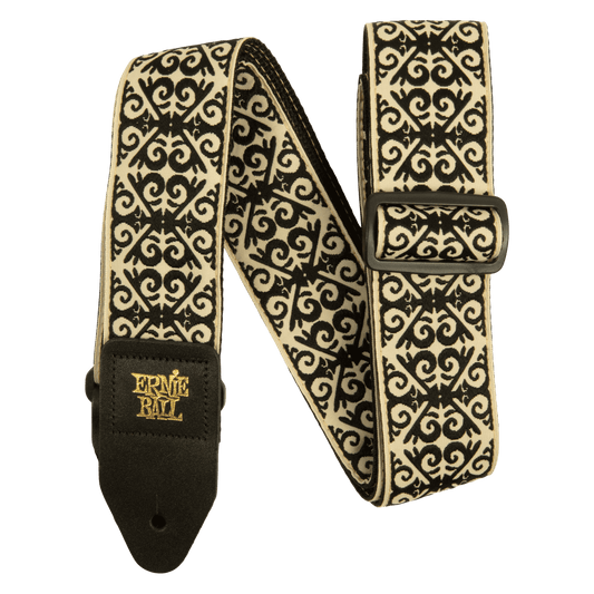 Cincho para guitarra, bajo y regionales marca Ernie Ball serie Jacquard, diseño Montebello Iron