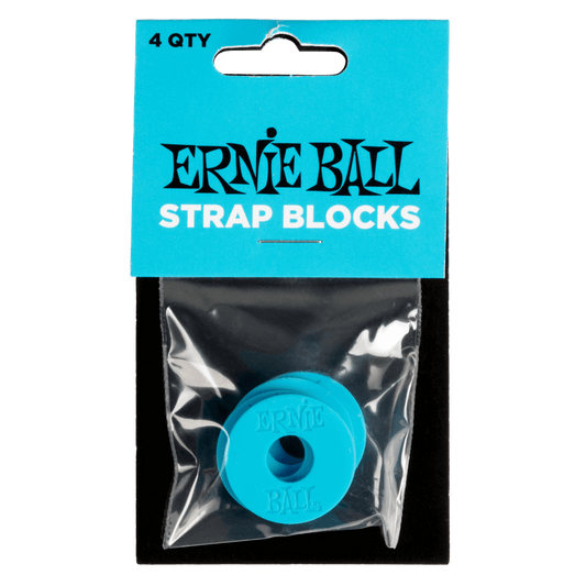 Strap Blocks para instrumentos de cuerda marca Ernie Ball, color azul