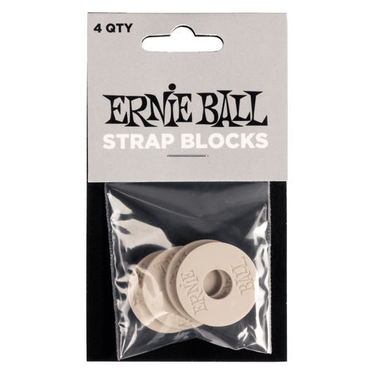 Strap Blocks para instrumentos de cuerda marca Ernie Ball, color gris