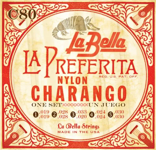 Cuerdas para charango marca La Bella, calibre 19-30